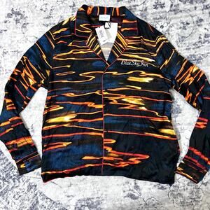 Blue Sky Inn Oversized Sunset Sea Shirt Mens Sz XL